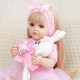 Силиконовая кукла Реборн девочка Оля 55 см, говорящая